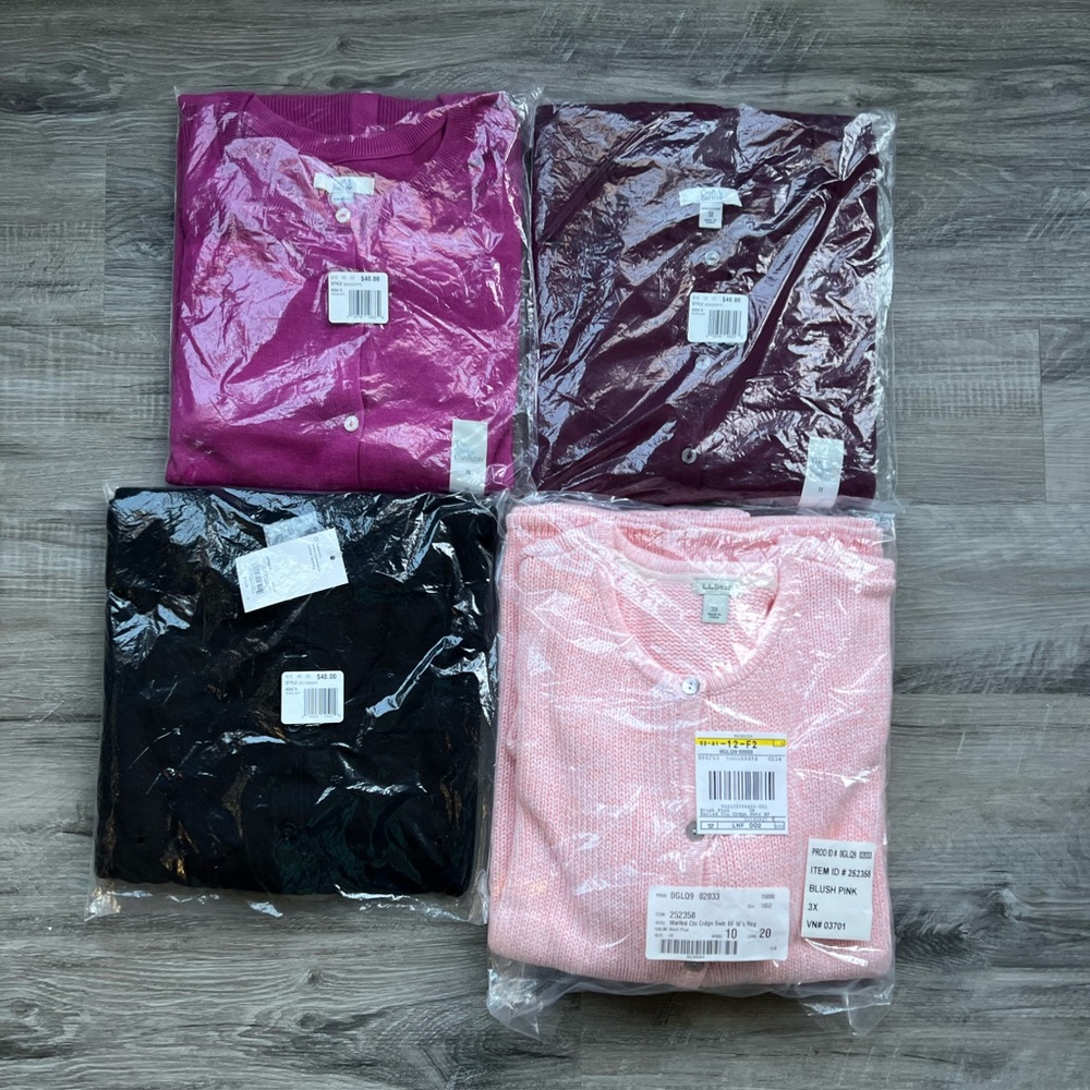 4 New Cardigan sweaters size 3x